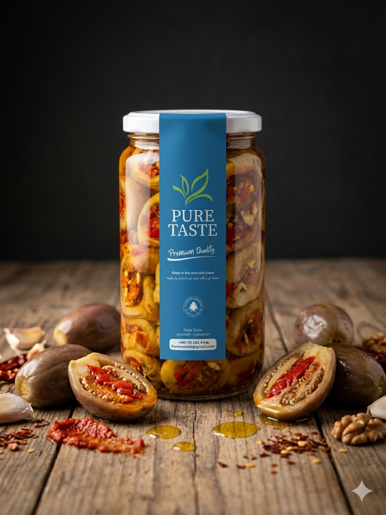 EGGPLANT PICKLED EXTRA 1kg مكدوس أكسترا