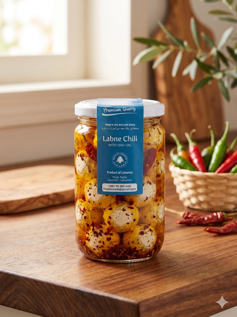 Goat Labneh with Chili  600g لبنة معزة مع حر