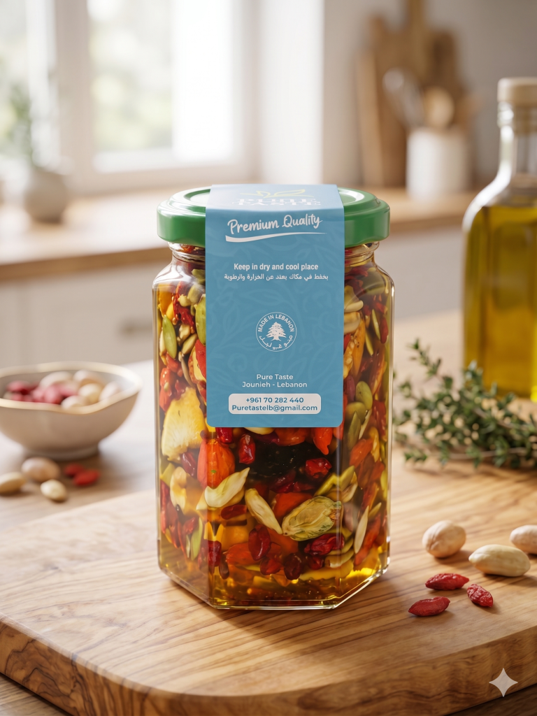 Mix  kurnels with honey 320g قلوبات مع العسل