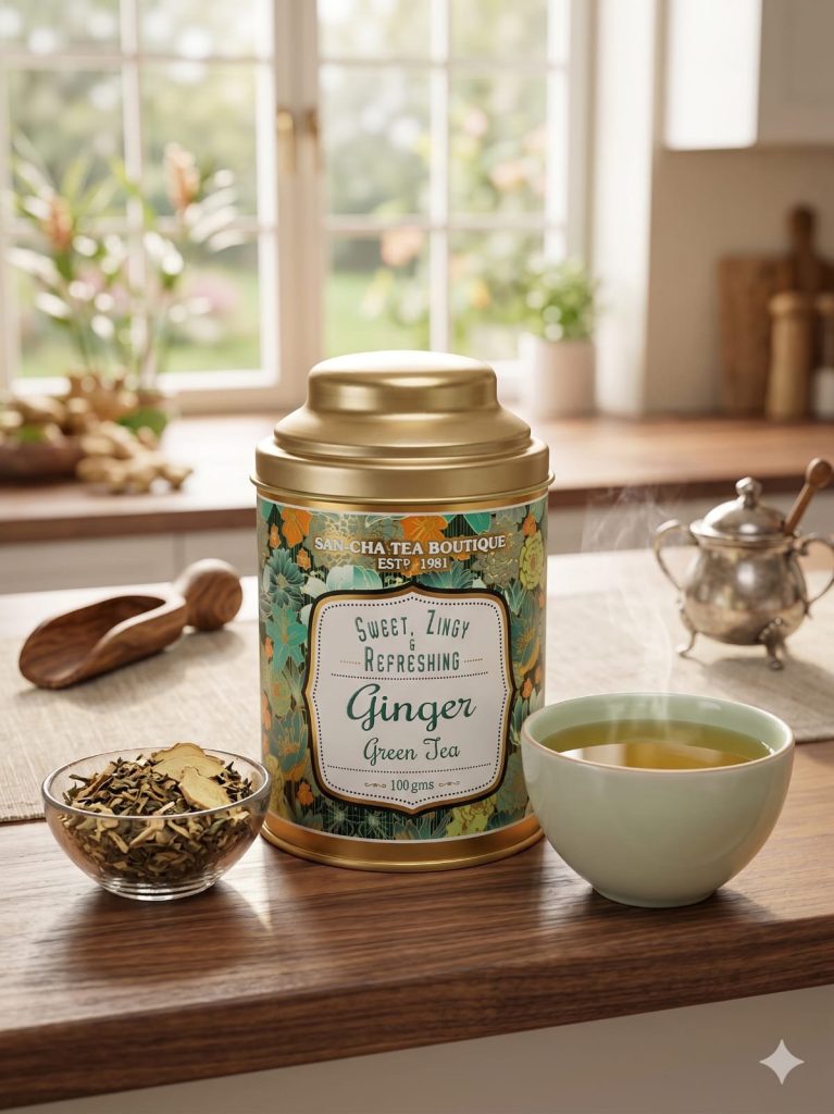 Ginger green tea شاي الزنجبيل الأخضر