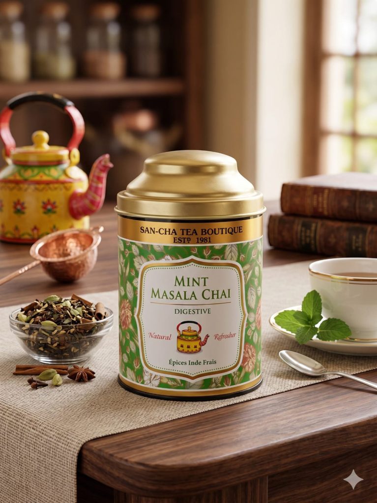 Mint masala chai