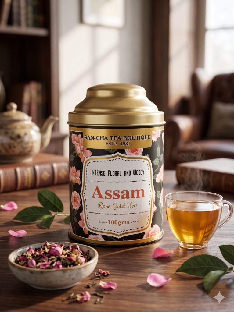 Assam rose gold tea