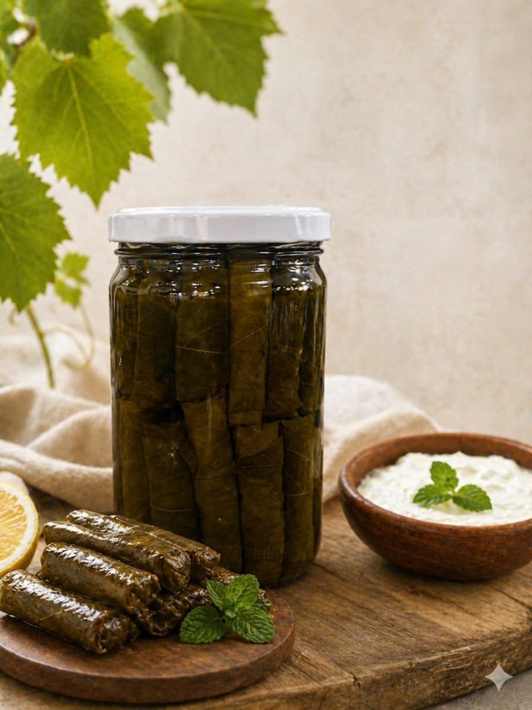 Warak 3enab mehche labneh 600g ورق عنب محشي لبنة