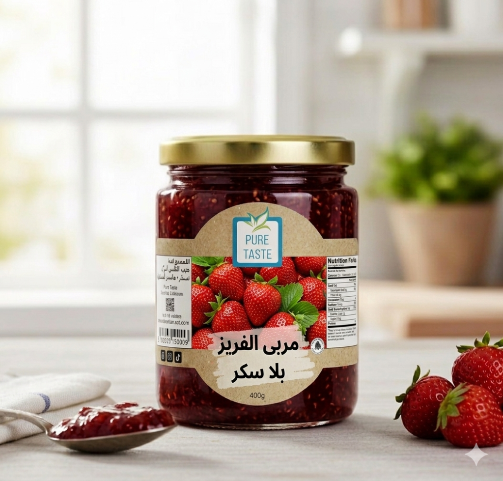 Strawberry Jam Without sugar 400g مربى الفريز بلا سكر