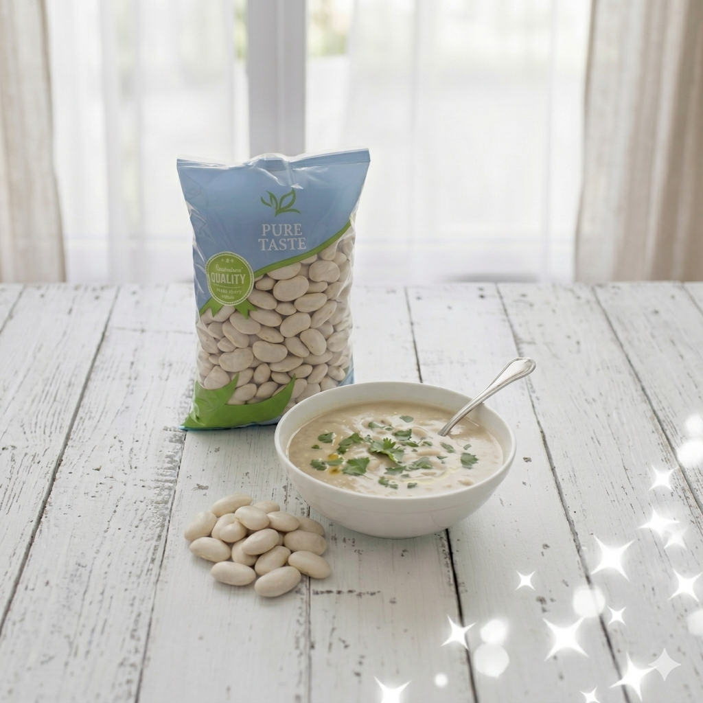 White Beans Broad فصوليا بيضاء عريضة